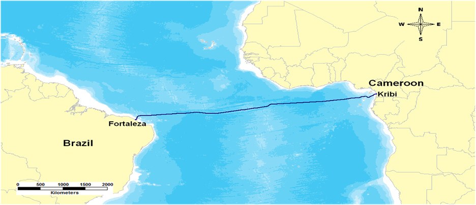 Novo cabo submarino liga Brasil à África e tem capacidade de 32 Tbp