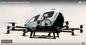 China já transporta humanos em drones