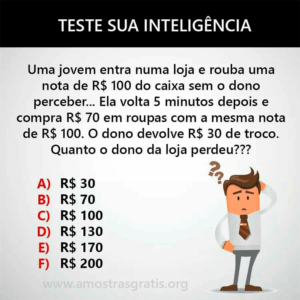Teste de matemática