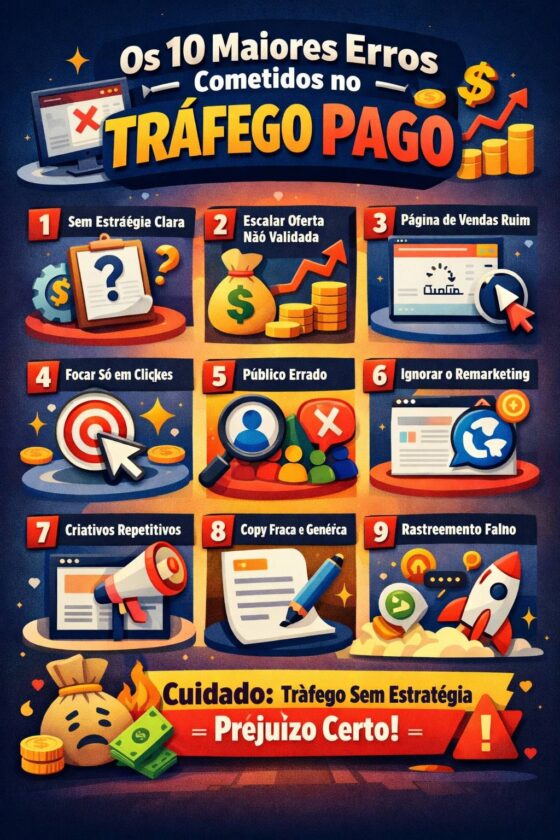 Os 10 Maiores Erros Cometidos no Tráfego Pago