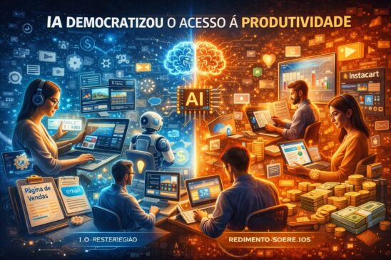 A Inteligência Artificial(IA) democratizou o acesso à produtividade! 10 formas de lucrar com esta nova ferramenta!