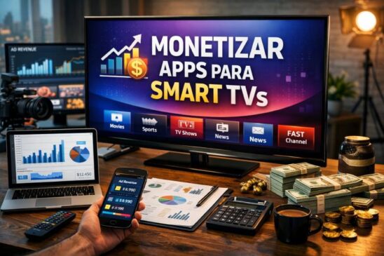 Como Criar e Monetizar Apps para Smart TVs em 2026 (Roku, LG, Samsung e FAST TV)