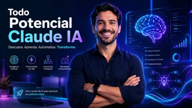 Explore Todo Potencial Claude IA — Curso Completo para Usar a Inteligência Artificial da Anthropic no Trabalho, Estudos, Conteúdo e Automação