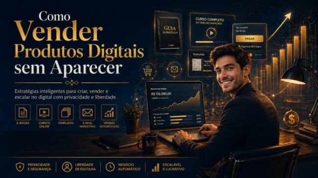 Como Vender Produtos Digitais sem Aparecer e sem Ter Muitos Seguidores