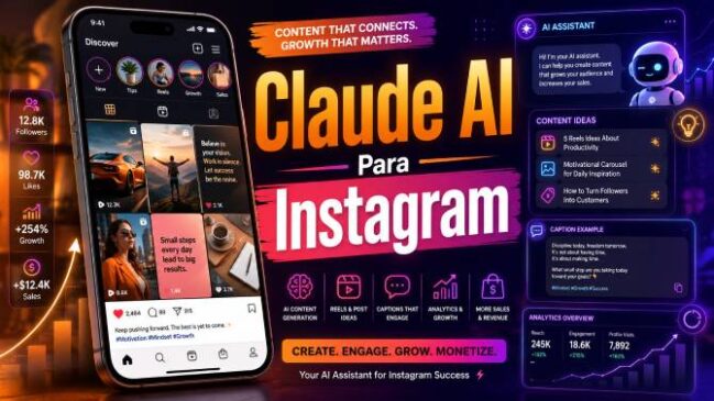 Claude AI Para Instagram: Como Criar Conteúdo, Reels, Legendas, Bio, Posts e Estratégias com IA