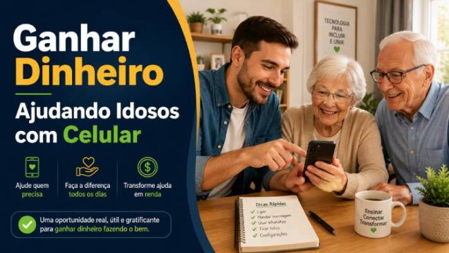 Como Ganhar Dinheiro Ajudando Idosos com Celular: Guia Completo para Criar Renda Extra com Inclusão Digital
