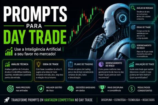 Prompts Para Day Trade: Guia Profissional Para Usar IA com Mais Método, Disciplina e Consciência de Risco