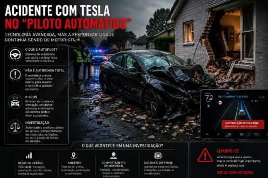 Acidente com Carro da Tesla no “Piloto Automático”: Entenda os Riscos, as Investigações e o Que Todo Motorista Precisa Saber