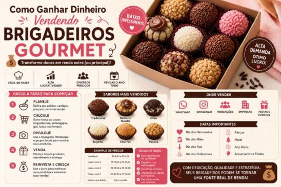 Como Ganhar Dinheiro Vendendo Brigadeiros Gourmet: Guia Completo Para Começar, Vender Todos os Dias e Lucrar de Verdade