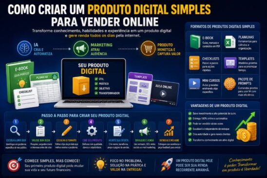 Como Criar Um Produto Digital Simples Para Vender Online