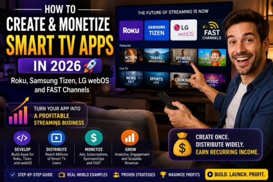 How to Create and Monetize Smart TV Apps in 2026: Roku, Samsung Tizen, LG webOS and FAST Channels 📺🚀