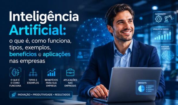 Inteligência Artificial: o que é, como funciona, tipos, exemplos, benefícios e aplicações nas empresas