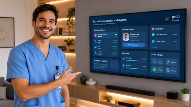 Como integrar dados de saúde, inteligência artificial e Smart TVs