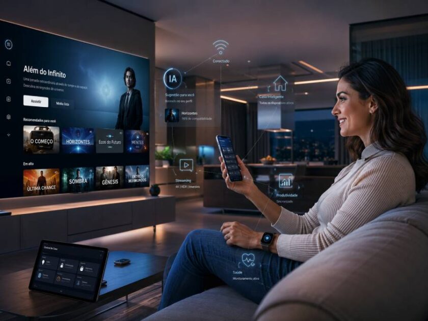 Veja como a inteligência artificial está inaugurando uma nova era das telas inteligentes em smartphones e Smart TVs.