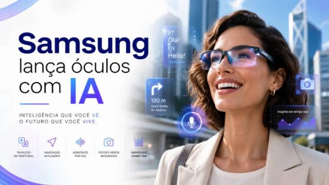 Samsung lança óculos com IA: veja como funciona a nova geração de dispositivos inteligentes