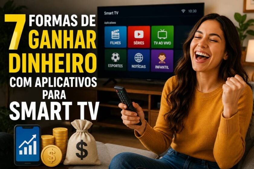 Aprenda 7 formas de ganhar dinheiro com aplicativos para Smart TV.