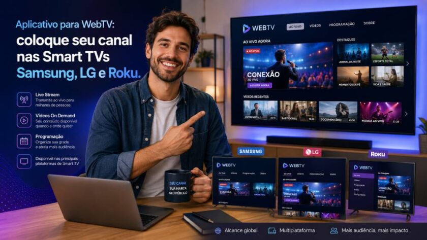 Saiba como transformar sua WebTV em aplicativos para Smart TVs Samsung, LG e Roku.