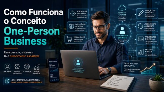 Como Funciona o Conceito One-Person Business: O Modelo de Empresa de Uma Pessoa que Pode Escalar com IA e Automação