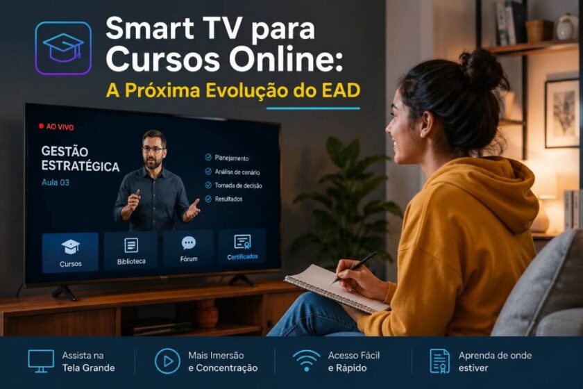 Descubra como as Smart TVs podem transformar o EAD e os cursos online, criando uma nova experiência de aprendizagem na maior tela da casa.