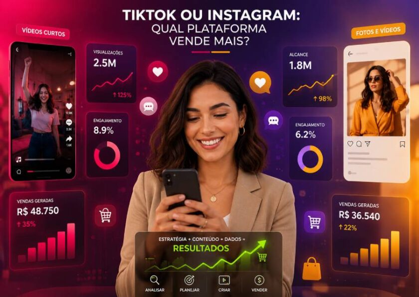 TikTok ou Instagram: descubra qual plataforma vende mais.