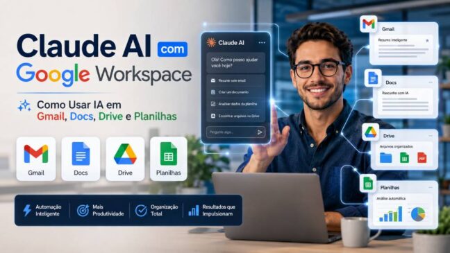 Claude AI com Google Workspace: Como Usar IA em Gmail, Docs, Drive e Planilhas