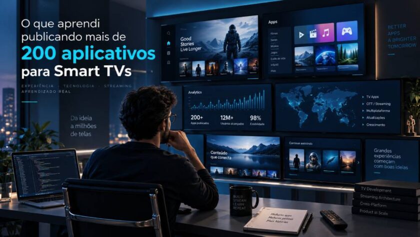 Depois de publicar mais de 200 aplicativos para Smart TVs, compartilho as principais lições sobre desenvolvimento, streaming, UX, publicação, performance e negócios.