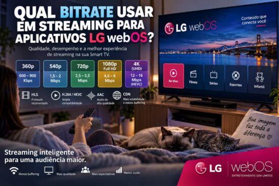 Qual Bitrate Usar em Streaming para Aplicativos LG webOS?