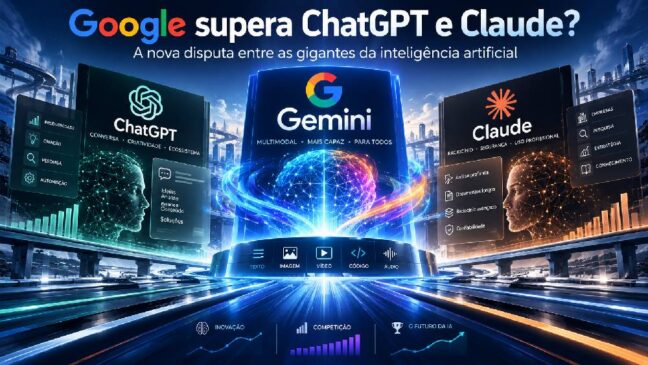 Google supera ChatGPT e Claude? Nova disputa entre as gigantes da inteligência artificial