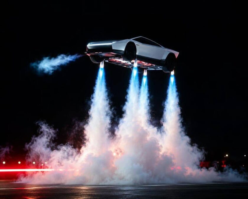 Elon Musk apresentou o carro voador Tesla Roadster.