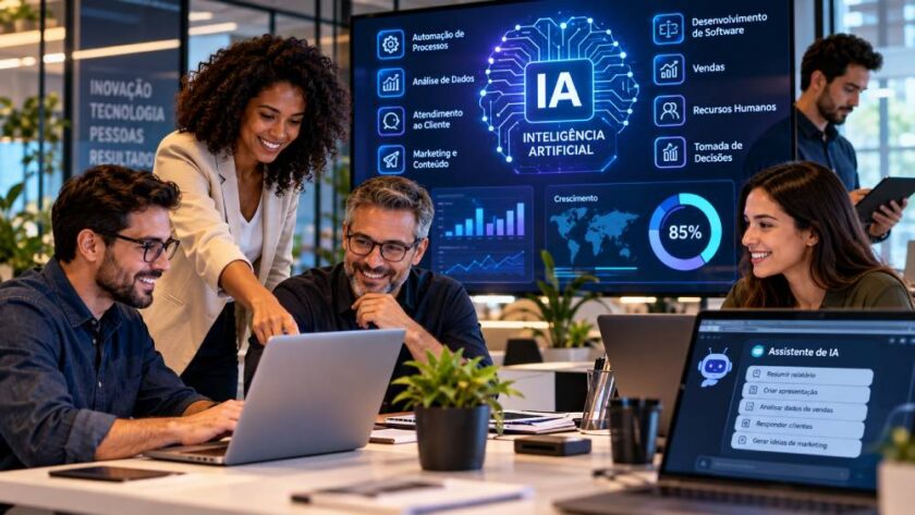 Inteligência artificial avança no Brasil e 86% dos entrevistados dizem que suas empresas já usam IA. Veja impactos, oportunidades, riscos e tendências.