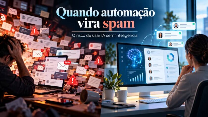 Quando a automação com IA vira spam, os riscos para empresas e como usar inteligência artificial sem prejudicar clientes e reputação.