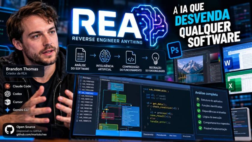  REA a IA utiliza engenharia reversa para recriar funcionalidades e softwares.
